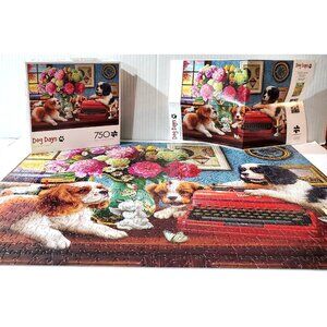 Buffalo cocker spaniel Dog Days THE WRITER'S DOGS Jigsaw Puzzle 750 pc COMPLETE